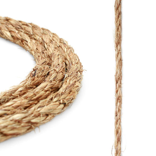 Twisted Cotton Rope 3/4 in x 100 ft Natural Rope Thick Triple-Strand Rope  for 