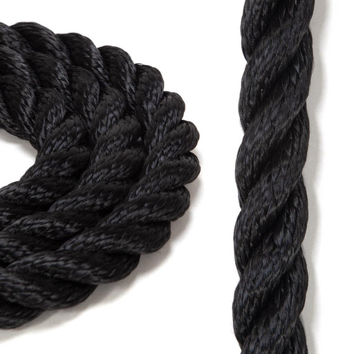 Black Twisted Polyester Arborist Rope (1/2 inch x 100 feet