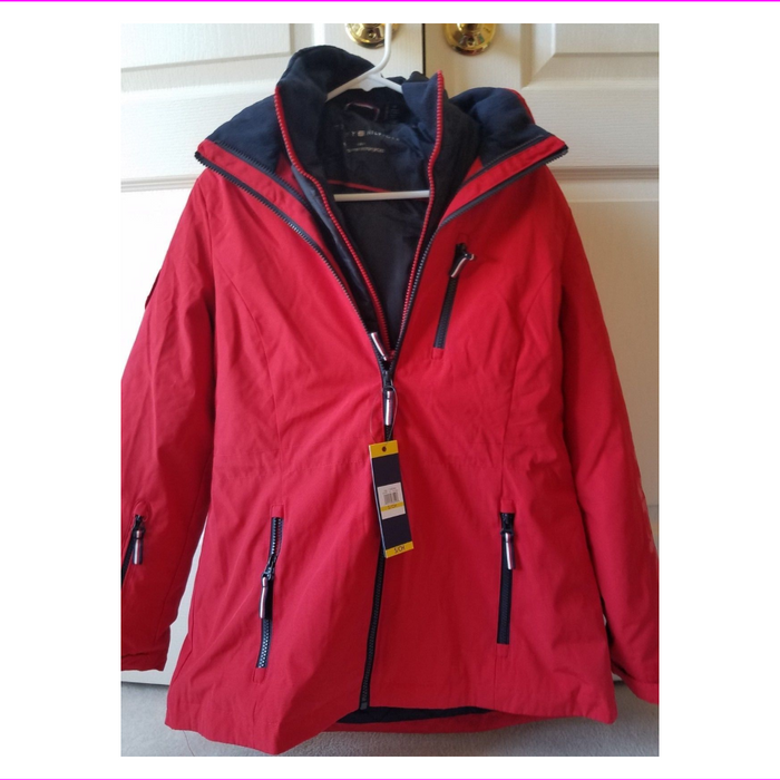 tommy hilfiger women's red coat