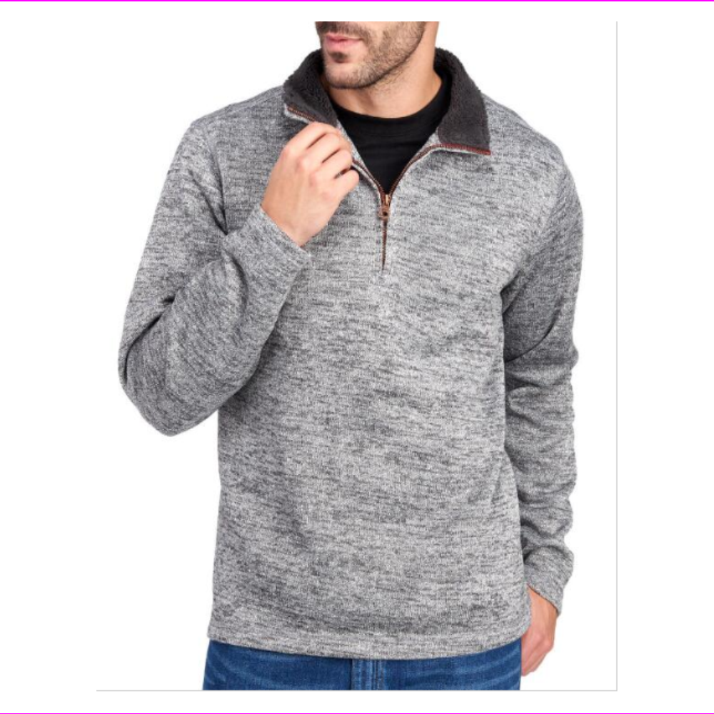 weatherproof vintage men's sherpa lined fleece hoodie