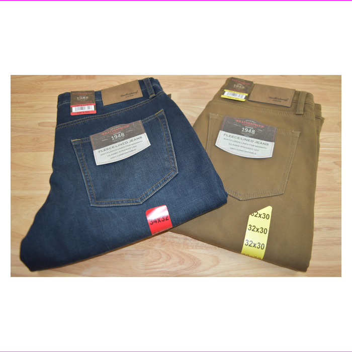 weatherproof vintage fleece lined jeans