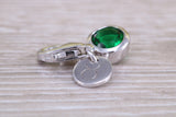 Sterling Silver May Emerald Birthstone Charm
