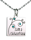 I Am A Child of God - Necklace - Blue - Aquamarine