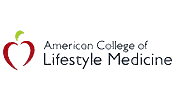 'American College of Lifestyle Medicine logo featuring a red apple outline.'