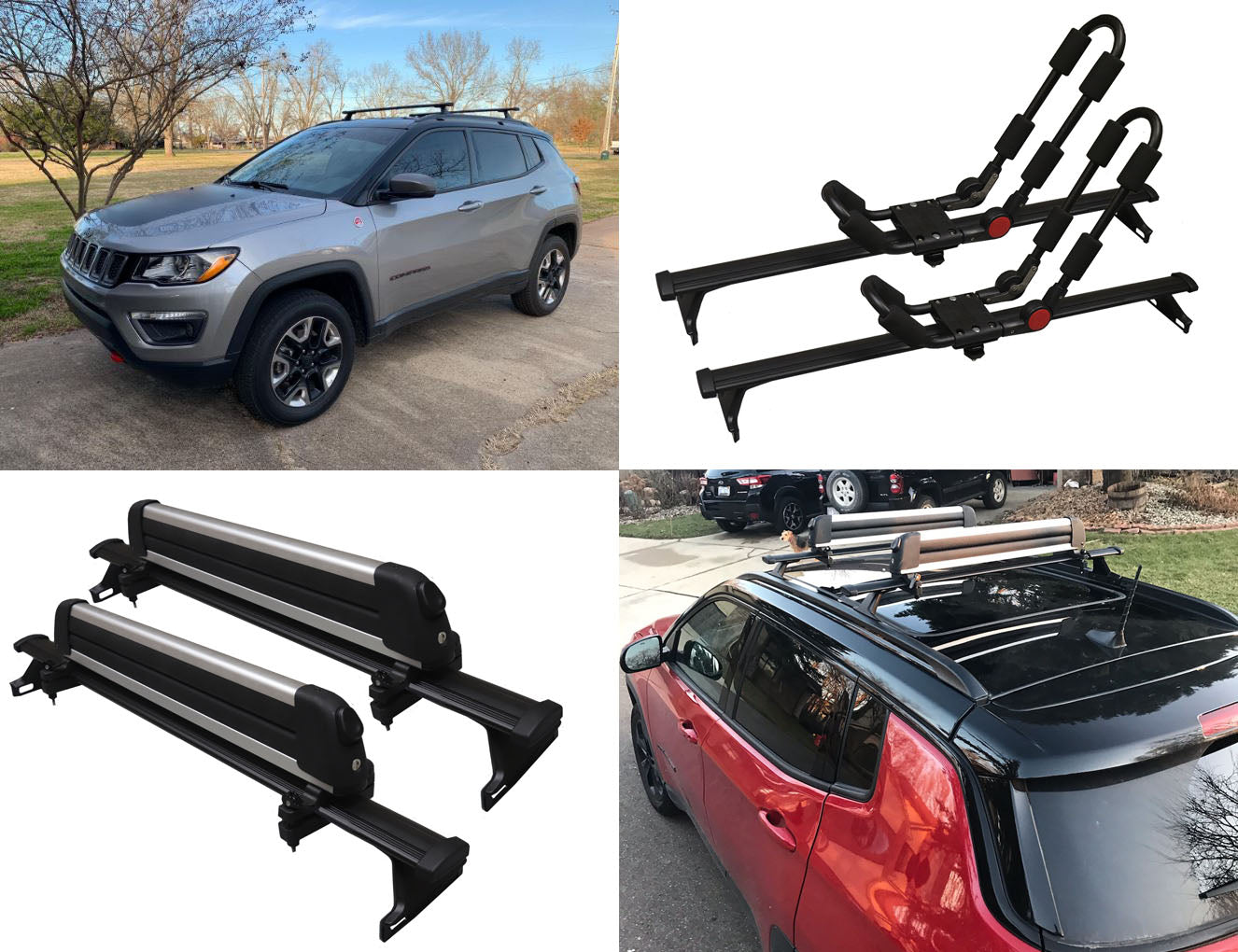 BrightLines Roof Rack Crossbars Compatible with 20182022 Jeep Compass