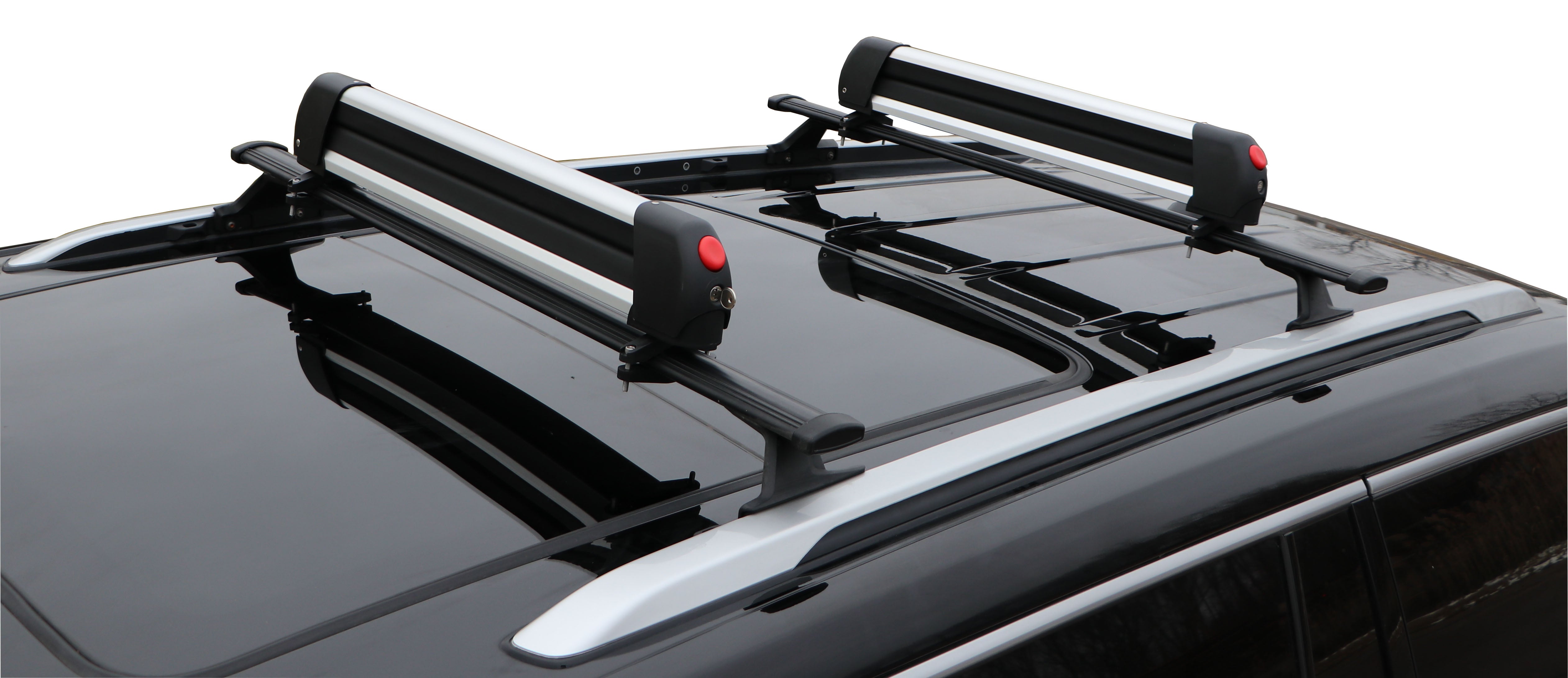 Ski & Snowboard Car Racks Ski Racks for Roof Car Ski Snowboard Racks for  Rooftop 31 inches Fits Up to 6 Pairs Ski Boards 4 Snowboards Screw Mounting