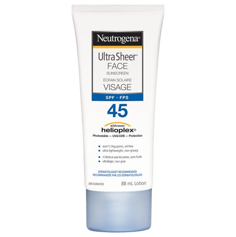 ultra sheer face sunscreen spf 45