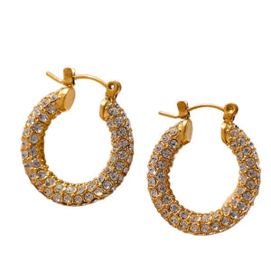 Lauren Kenzie Layla Diamond Hoops - Jessi Jayne Boutique