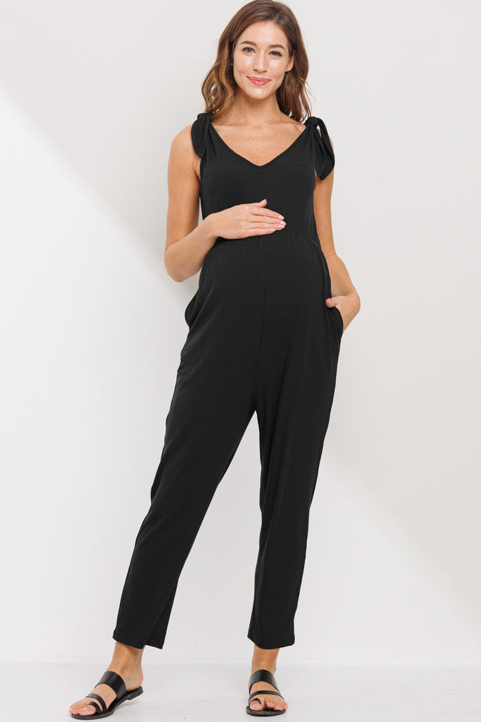 Hello Miz - Solid Belted Maternity Cami Jogger Jumpsuit – Classy Rascals  Boutique