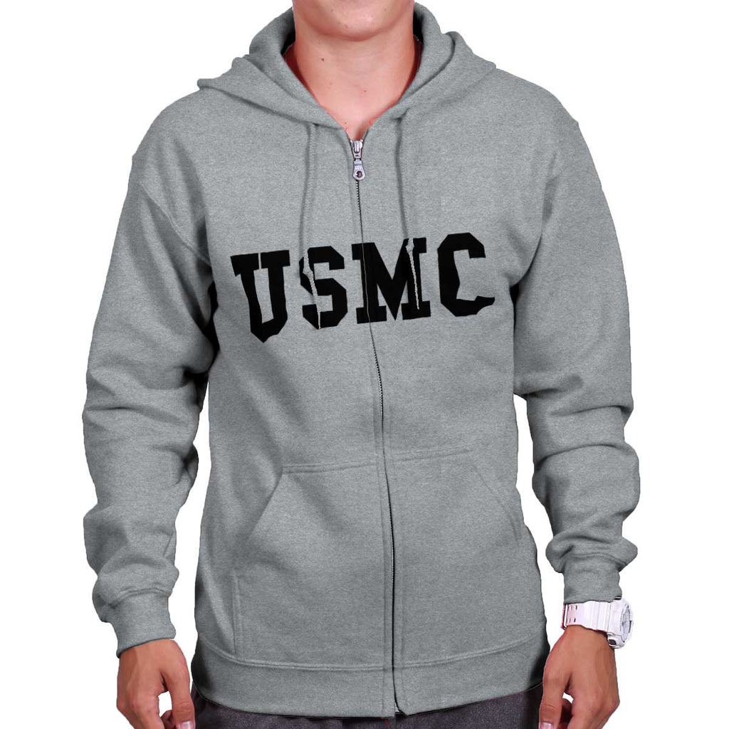 usmc zipper hoodie