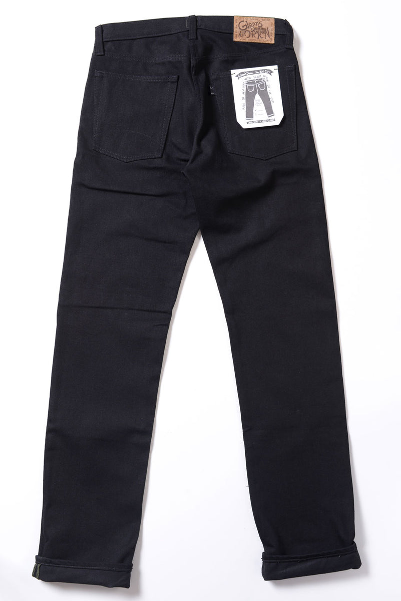 GD111 SLIM STRAIGHT | Raw 14 Oz Denim - Total Black – Glenn's Denim