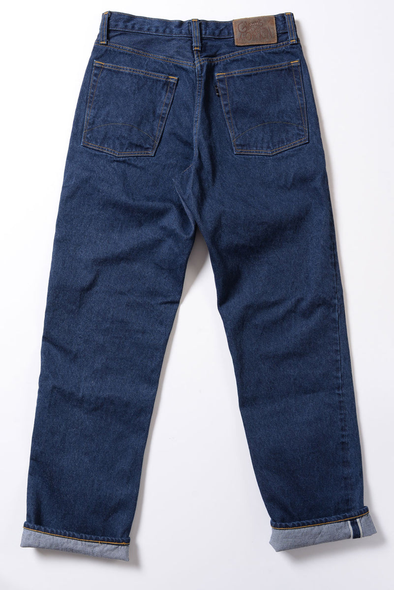 GD113 RELAXED WIDE LEG | Washed 13 Oz Selvedge Denim - Classic Indigo ...