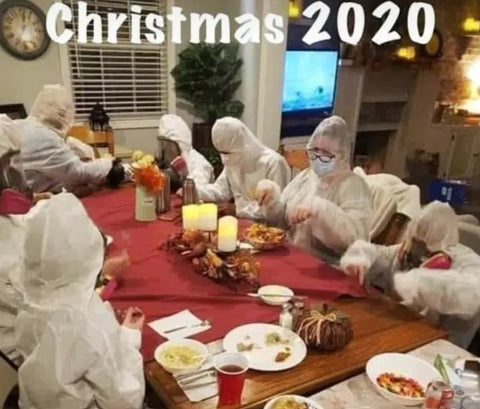 Christmas dinner during quarantine meme