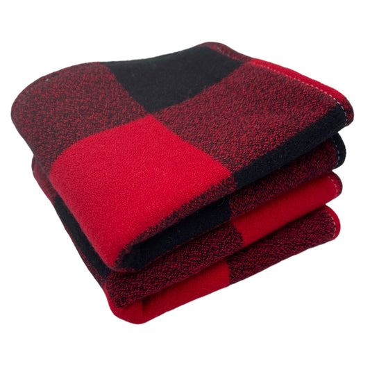 Wash Cloth - Regular - Christmas Trees and Solid Red – Nina's Flying Needle