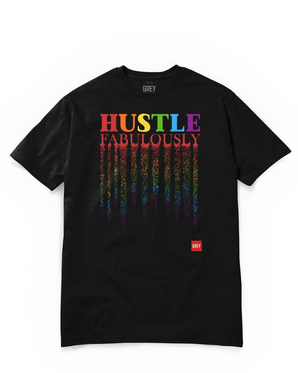 Hustle Fabulously Tee - In Collab With SF LGBT Center-T-Shirt-Black-XS-GREY Style