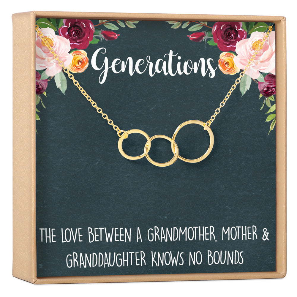 grandmother mother granddaughter necklace