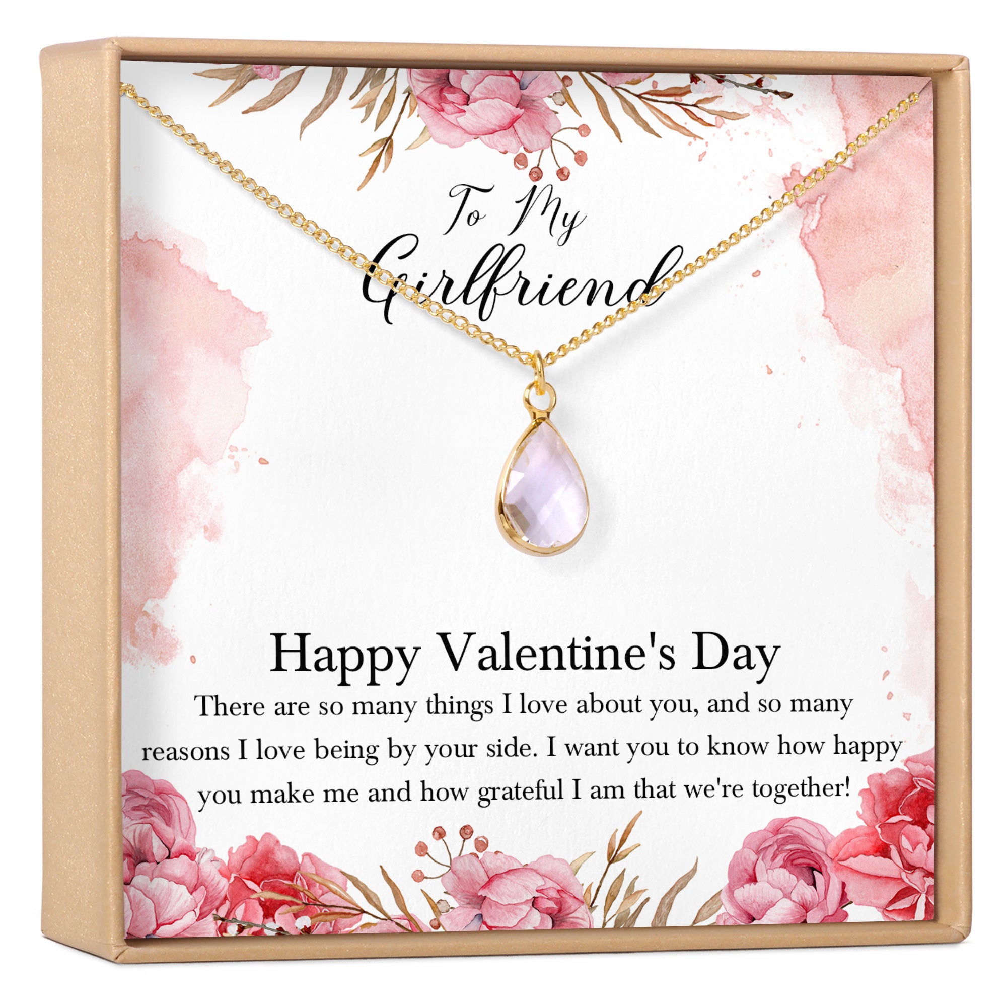 To My Girlfriend Necklace, Valentines Day Gift, Girlfriend Gifts, Birthday  Gifts