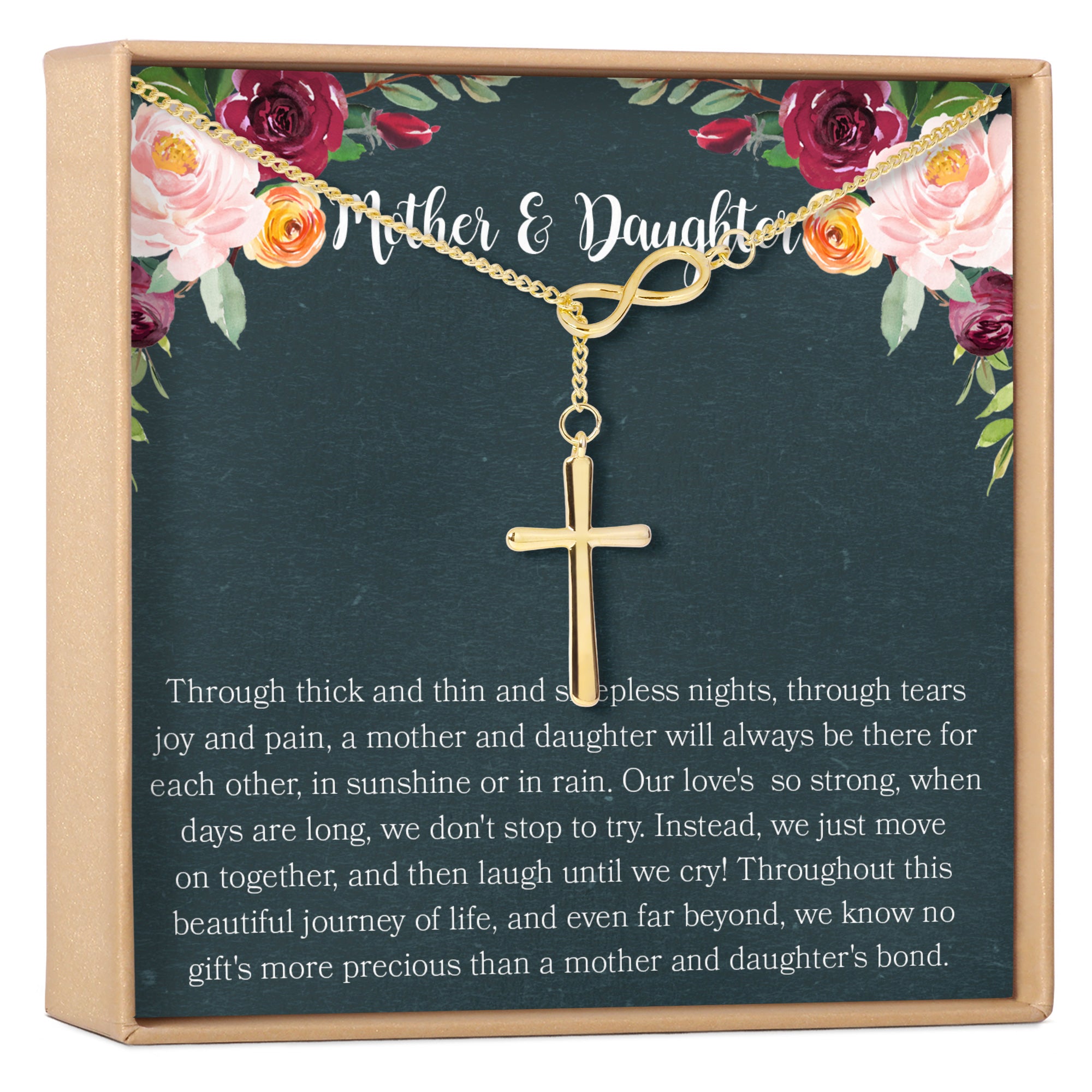 mother daughter cross necklace