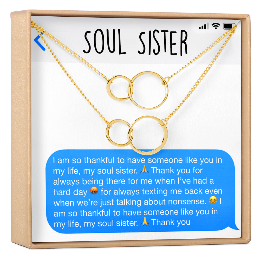 Soul Sisters Necklace Best Friend Gift Jewelry Long Distance Quotes Friends Forever Multiple Necklace Styles Dear Ava