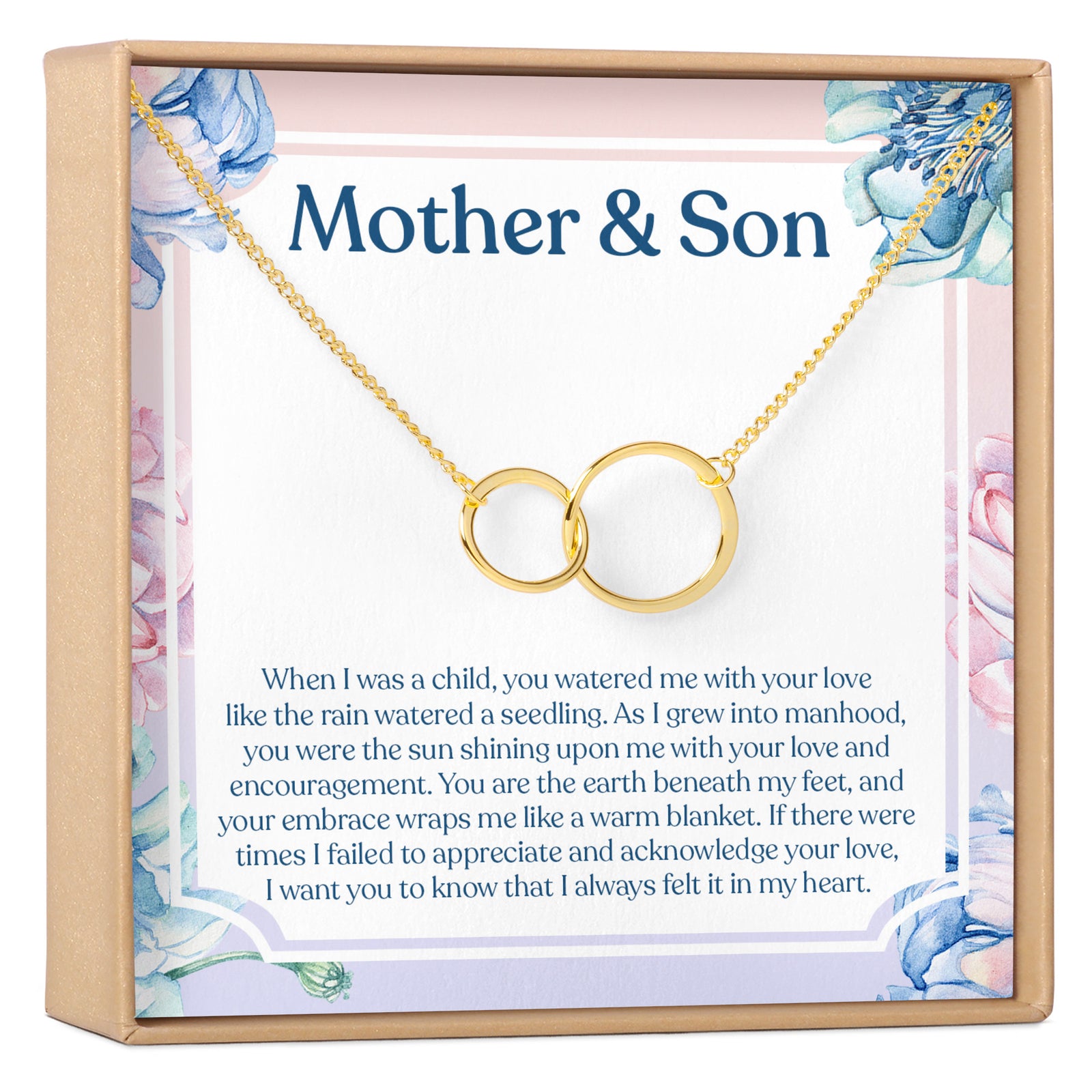 Mother's Day Gift for Mom From Son - Mother Son Necklace, Son Gift To Mom  Mothers Day Gift, Mom Necklace, Circle Necklace, A05