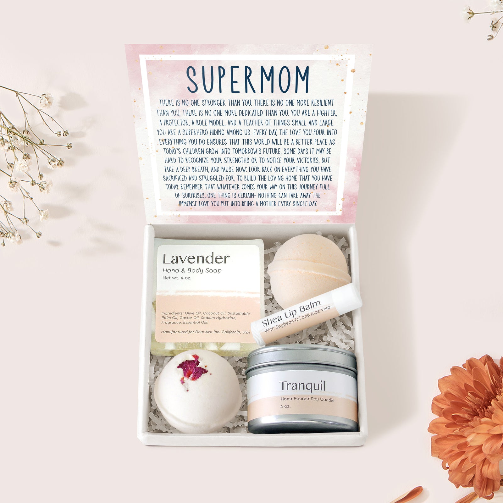 Mother's Day Supermom Gift Basket Set, Way To Celebrate 