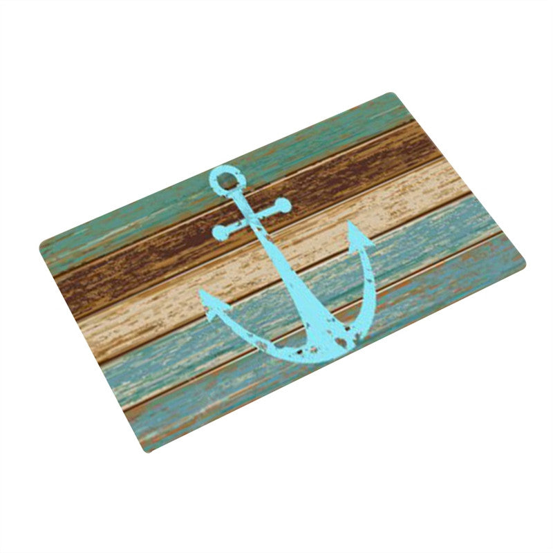 Nautical Anchor Welcome Entrance Doormat Non Slip Floor Mat Front