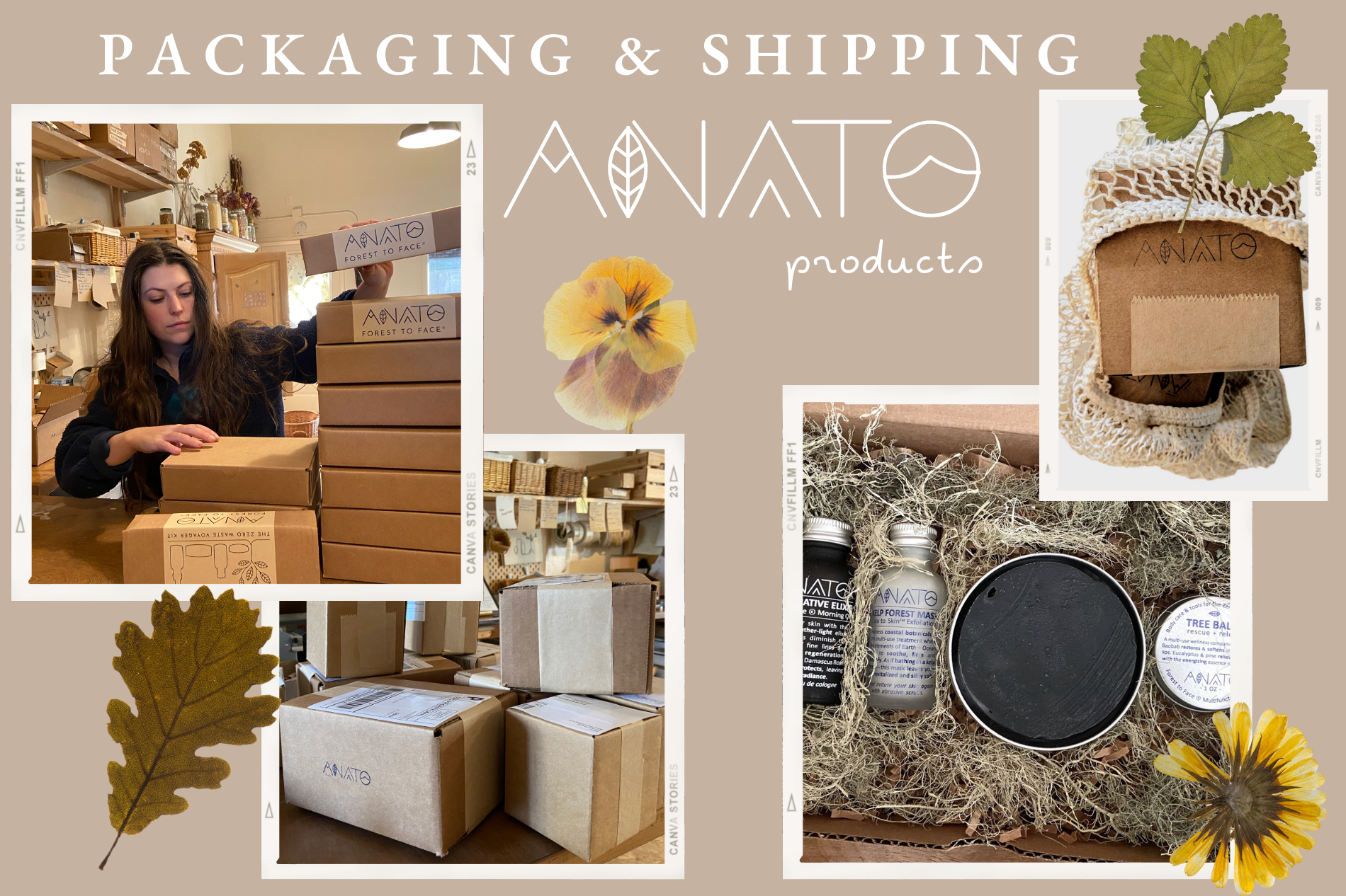 Packaging & Shipping at Anato Forest to Face® Skincare