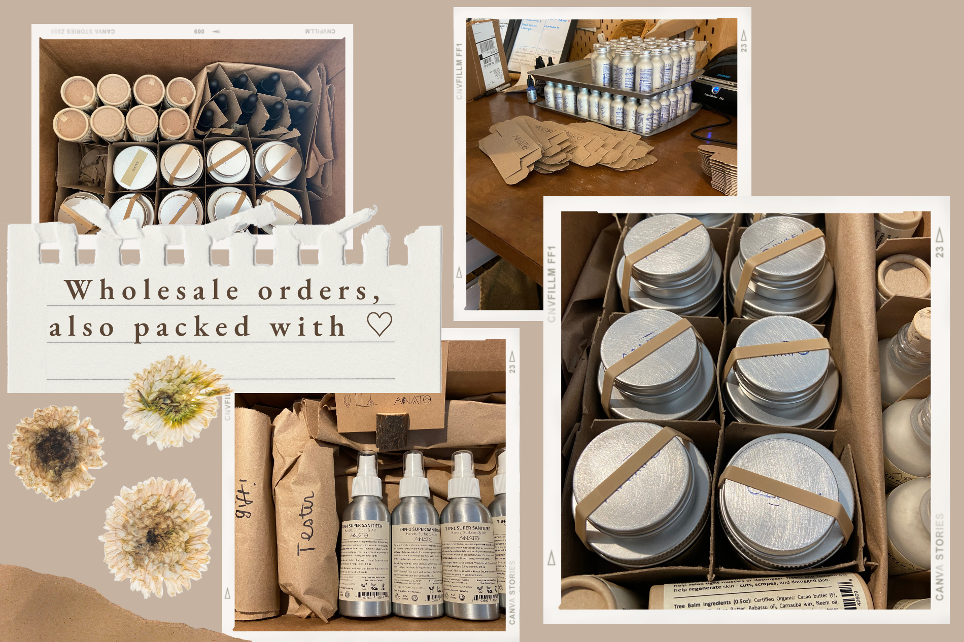 Wholesale orders, also packed with care ♡