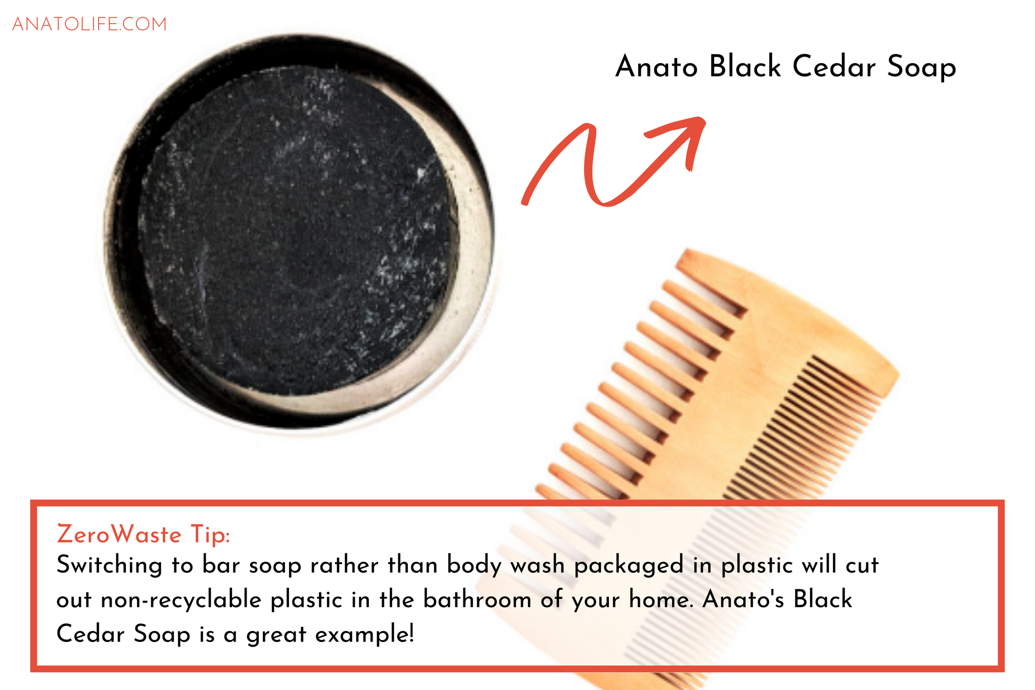 Anato Black Cedar Soap | ANATO LIFE regenerative_zero waste skincare from trees