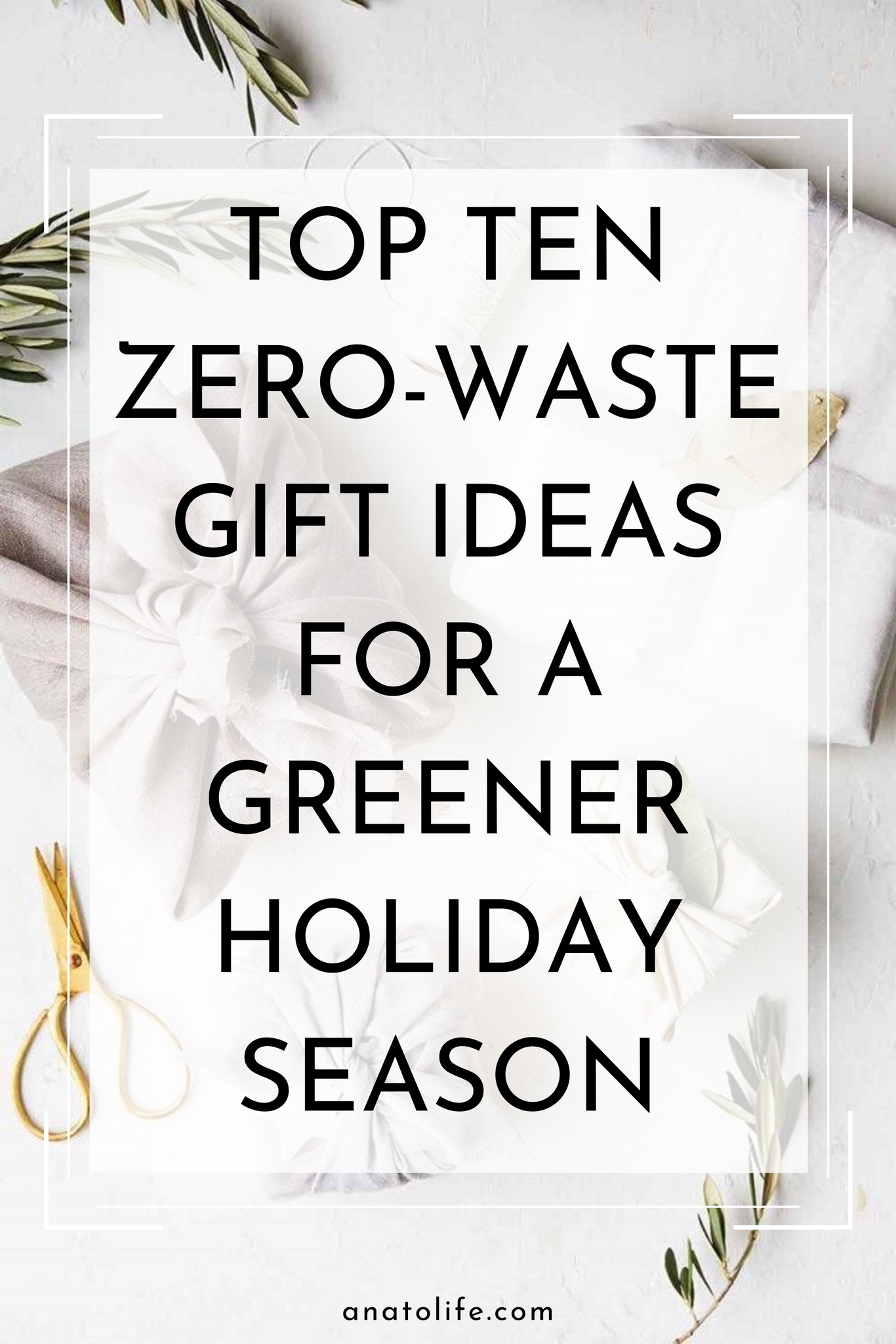 Top Ten Zero-Waste Gift Ideas For a Greener Holiday Season | Anato Regenerative Skincare made from Trees zero waste gift ideas