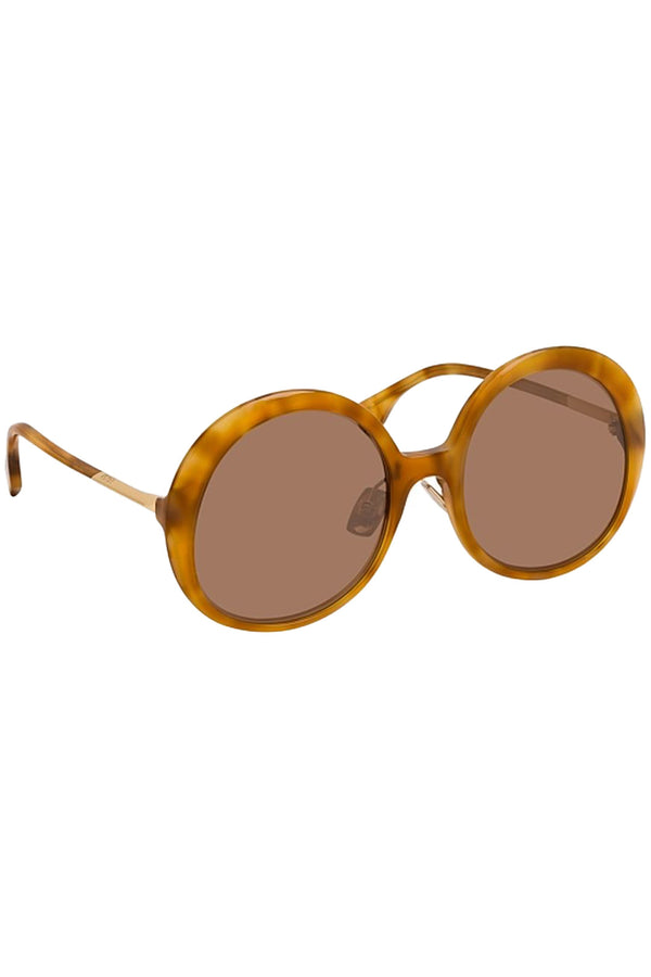 Fendi F-Monogram Acetate Round Sunglasses