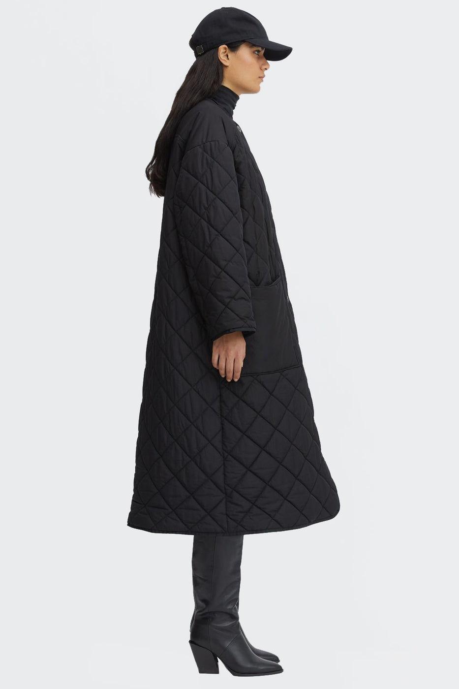 Rodebjer Sandler Quilted Coat Black 