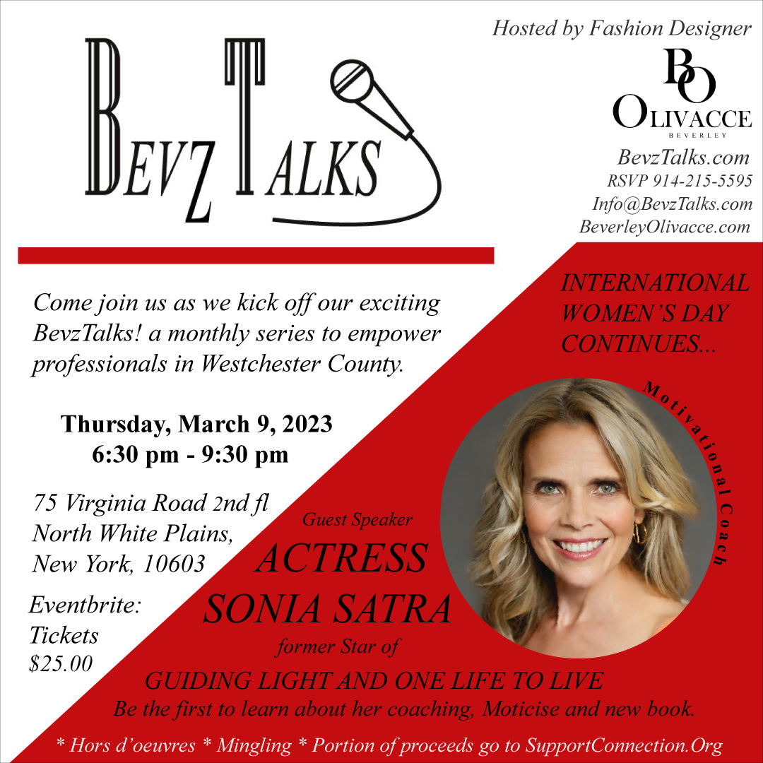 International Women's Day Continues... with Bevz Talks. Westchester Co –  Beverley Olivacce