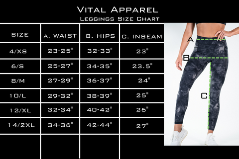 Vital Apparel Resilient High Waist Workout Pocket Leggings – VITAL