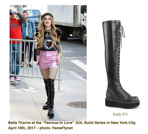Bella Thorne Demonia boots