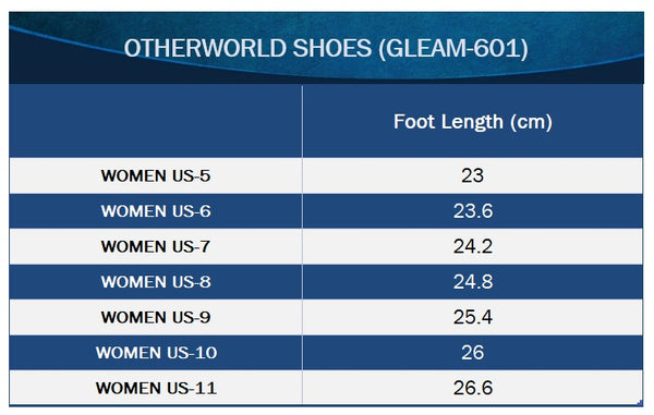 pleaser gleam-601 measurements