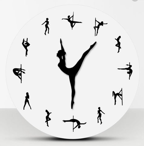pole dancer clock