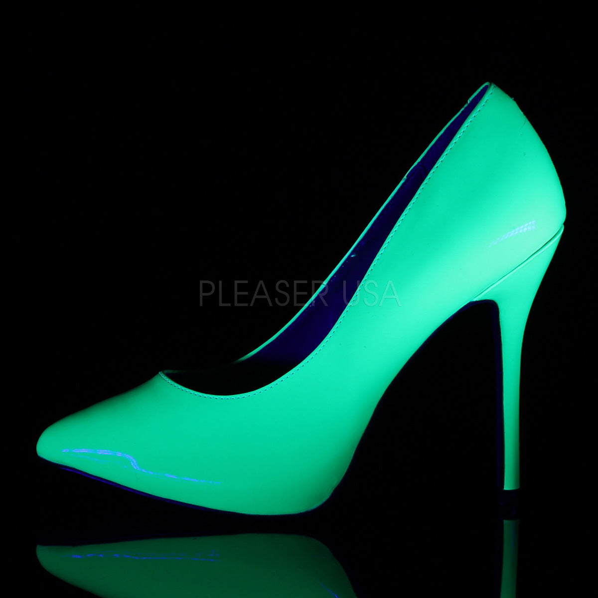 neon green stilettos