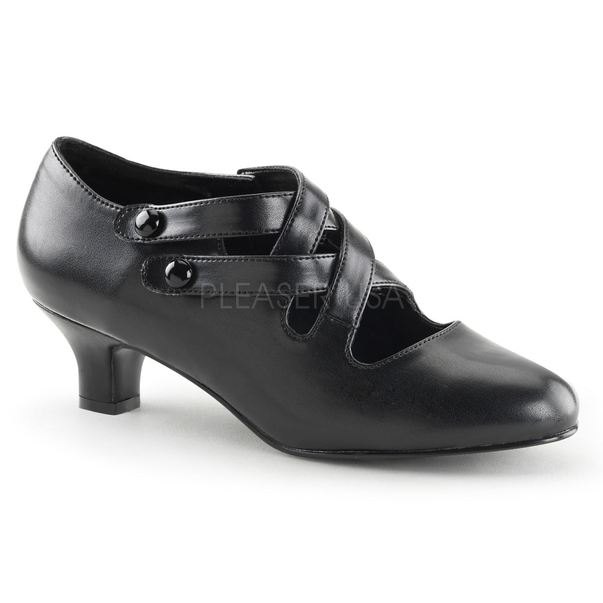 Victorian Granny Shoes Black | Funtasma Dame-02 – OtherWorld Shoes