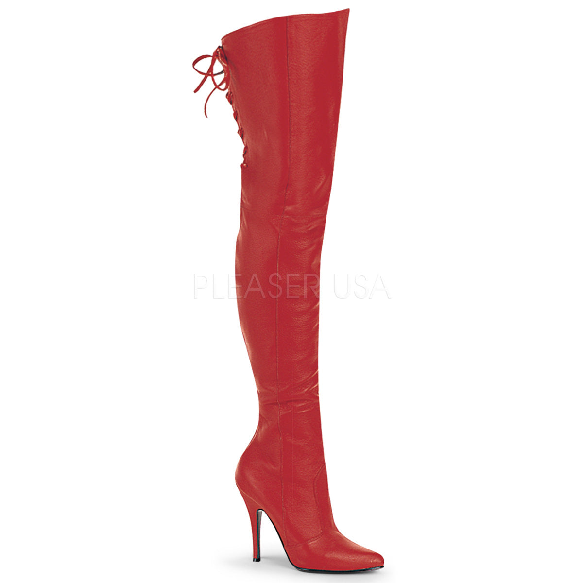 sexy red leather boots