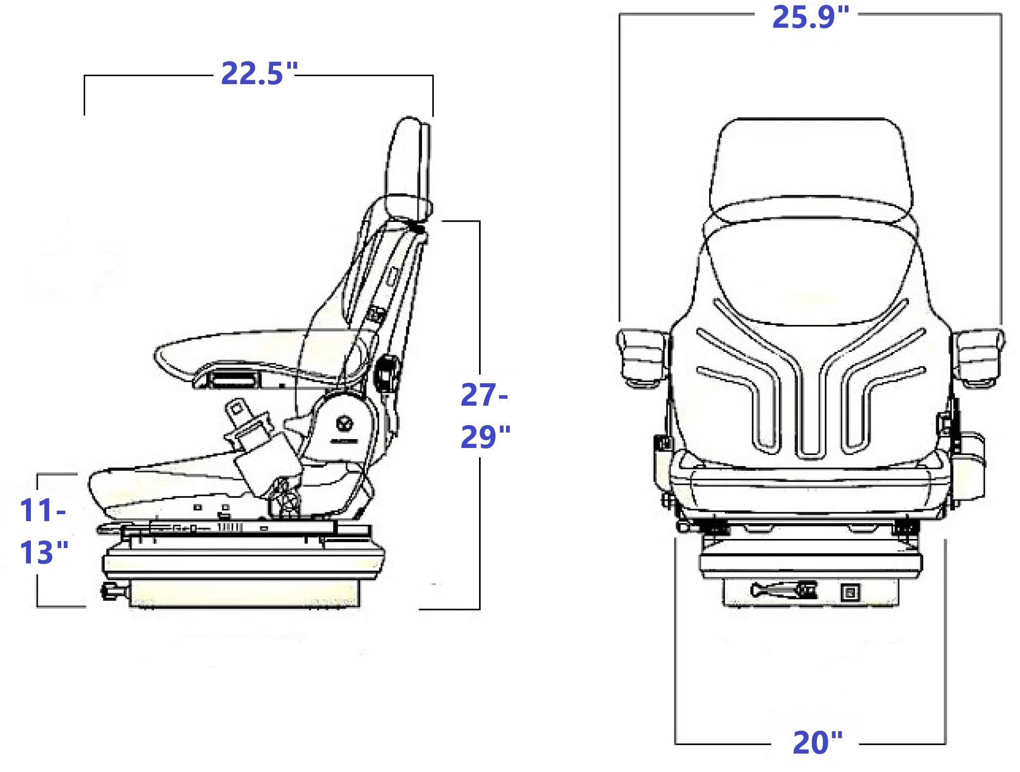 Grammer MSG85/731 NM Technical Drawing