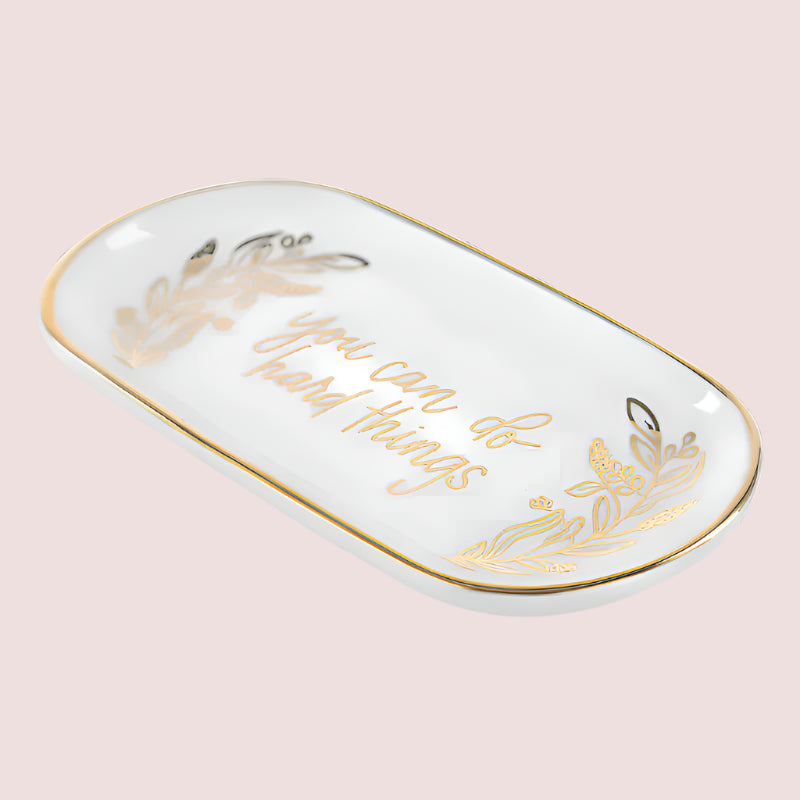 You Can Do Hard Things Trinket Tray