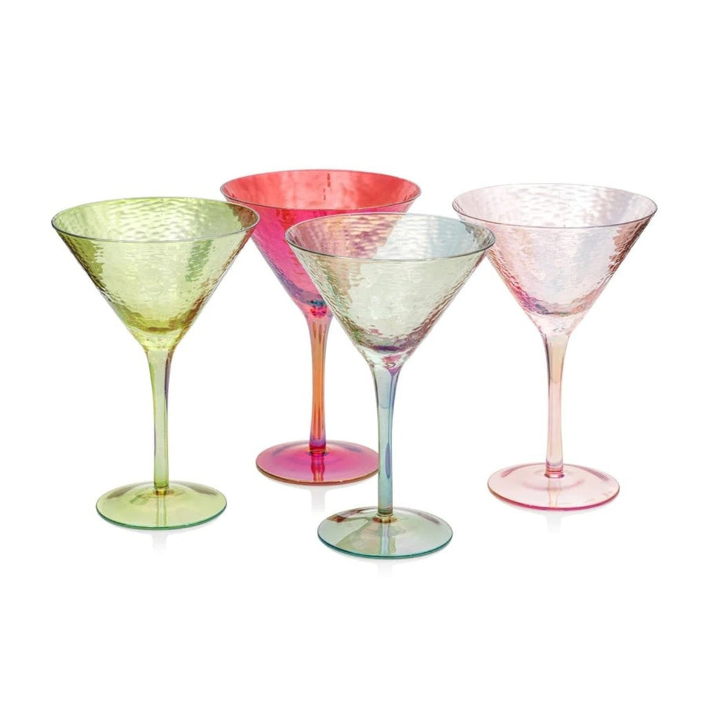 Aperitivo Triangular Barware Glasses - Clear w/Gold Rim & Luster - Moss &  Embers Home Decorum