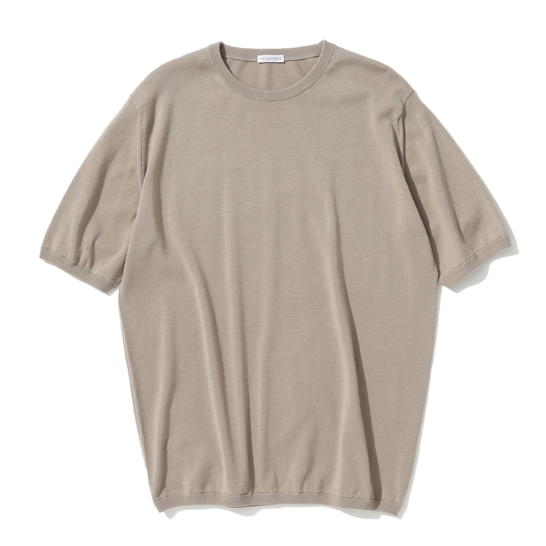 【+C定番】Knit T-shirt sand