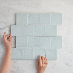 Newport Gloss Sky Blue Small Square Tile