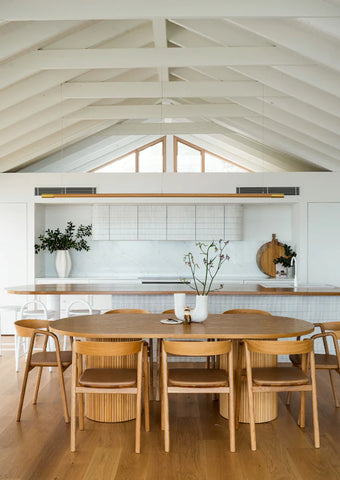 coastal style kitchen dining room