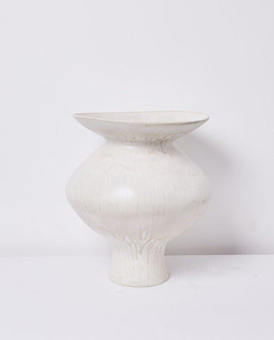 Hand finished sculptural vase