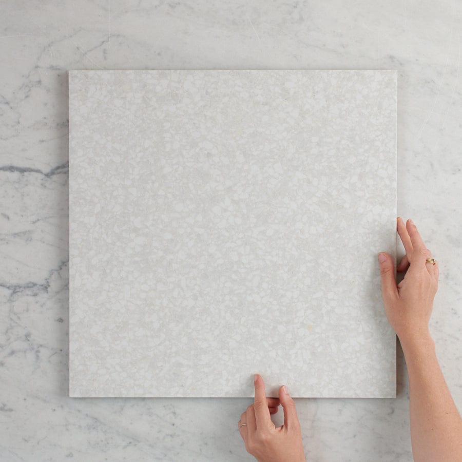 Paddington White Terrazzo Look Tile - TileCloud product image