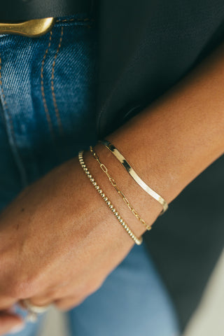 Gold Herringbone Bracelet