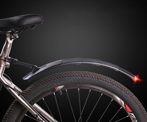 Retractable Bike Fender Mudguard With Taillight